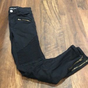 American Eagle Black Motorcycle Pants